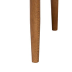 Chaise de salle à manger Boucle - Fauteuil Tuxedo, pieds en hévéa massif, rembourrage en mousse, crème/noyer, style Japandi, accoudoirs incurvés, 73,4 cm de largeur, minimaliste