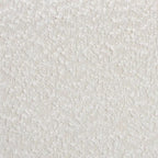 Chaise de salle à manger Boucle - Fauteuil Tuxedo, pieds en hévéa massif, rembourrage en mousse, crème/noyer, style Japandi, accoudoirs incurvés, 73,4 cm de largeur, minimaliste