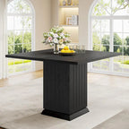 Modern Small Wood Square Dining Table for 4 People