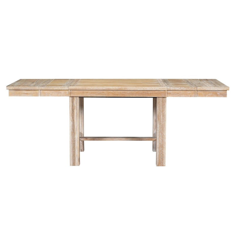 Ensemble de salle à manger 6 pièces : table extensible de 152 à 208 cm, 4 chaises, banc, bois d’acacia massif, capacité de charge des chaises : 136 kg, style campagnard, sièges rembourrés
