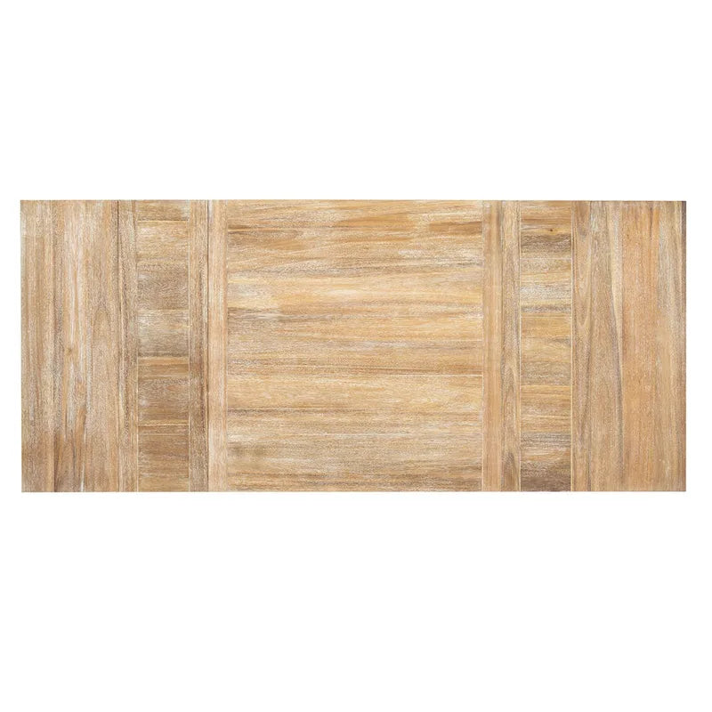 Ensemble de salle à manger 6 pièces : table extensible de 152 à 208 cm, 4 chaises, banc, bois d’acacia massif, capacité de charge des chaises : 136 kg, style campagnard, sièges rembourrés