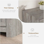 Meuble TV 70" - Convient aux téléviseurs 80", capacité de charge de 180 kg, 4 placards, portes abattantes, style campagnard, centre multimédia, montage en 1h30 à 2h