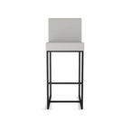 Tabouret de comptoir et de bar rembourré - Capacité de 136 kg (300 lb), structure en métal, assise en polyester avec dossier, hauteur de 69 cm (27 po) ou 79 cm (31 po), fabriqué au Canada
