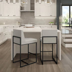 Tabouret de comptoir et de bar rembourré - Capacité de 136 kg (300 lb), structure en métal, assise en polyester avec dossier, hauteur de 69 cm (27 po) ou 79 cm (31 po), fabriqué au Canada