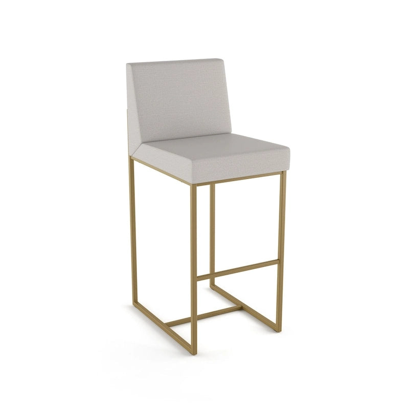 Tabouret de comptoir et de bar rembourré - Capacité de 136 kg (300 lb), structure en métal, assise en polyester avec dossier, hauteur de 69 cm (27 po) ou 79 cm (31 po), fabriqué au Canada