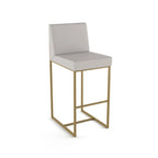 Tabouret de comptoir et de bar rembourré - Capacité de 136 kg (300 lb), structure en métal, assise en polyester avec dossier, hauteur de 69 cm (27 po) ou 79 cm (31 po), fabriqué au Canada