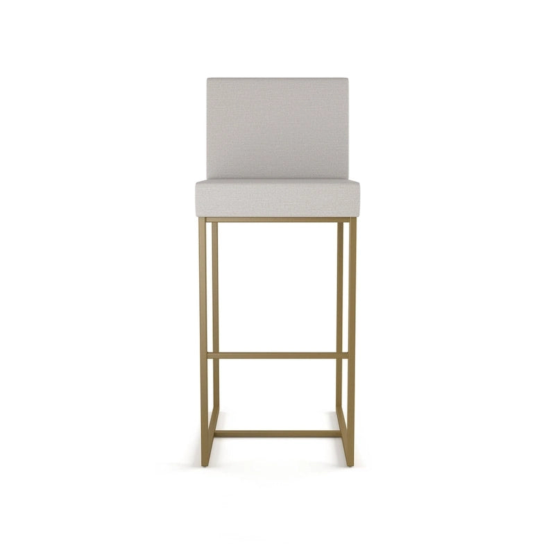 Tabouret de comptoir et de bar rembourré - Capacité de 136 kg (300 lb), structure en métal, assise en polyester avec dossier, hauteur de 69 cm (27 po) ou 79 cm (31 po), fabriqué au Canada