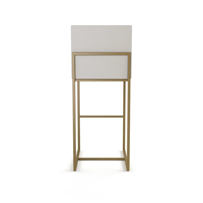 Tabouret de comptoir et de bar rembourré - Capacité de 136 kg (300 lb), structure en métal, assise en polyester avec dossier, hauteur de 69 cm (27 po) ou 79 cm (31 po), fabriqué au Canada