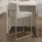 Tabouret de comptoir et de bar rembourré - Capacité de 136 kg (300 lb), structure en métal, assise en polyester avec dossier, hauteur de 69 cm (27 po) ou 79 cm (31 po), fabriqué au Canada