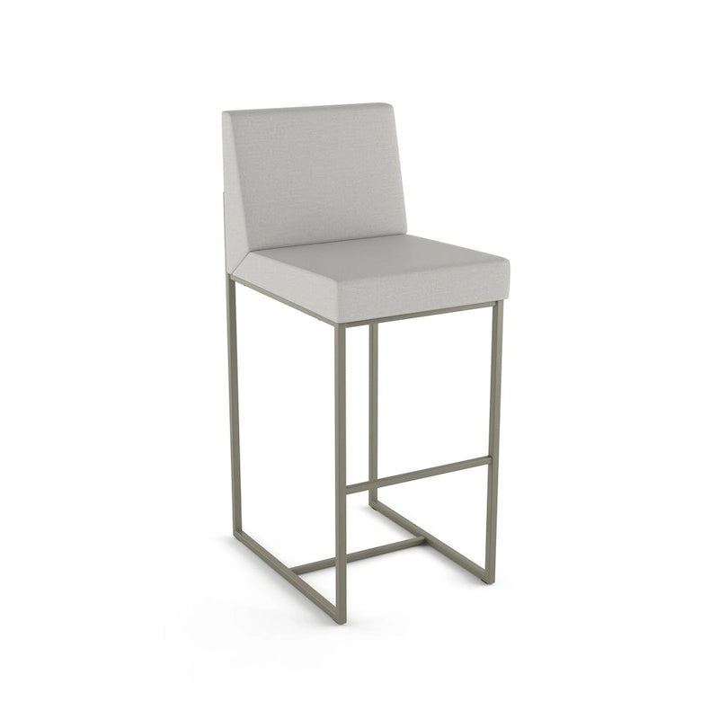 Tabouret de comptoir et de bar rembourré - Capacité de 136 kg (300 lb), structure en métal, assise en polyester avec dossier, hauteur de 69 cm (27 po) ou 79 cm (31 po), fabriqué au Canada