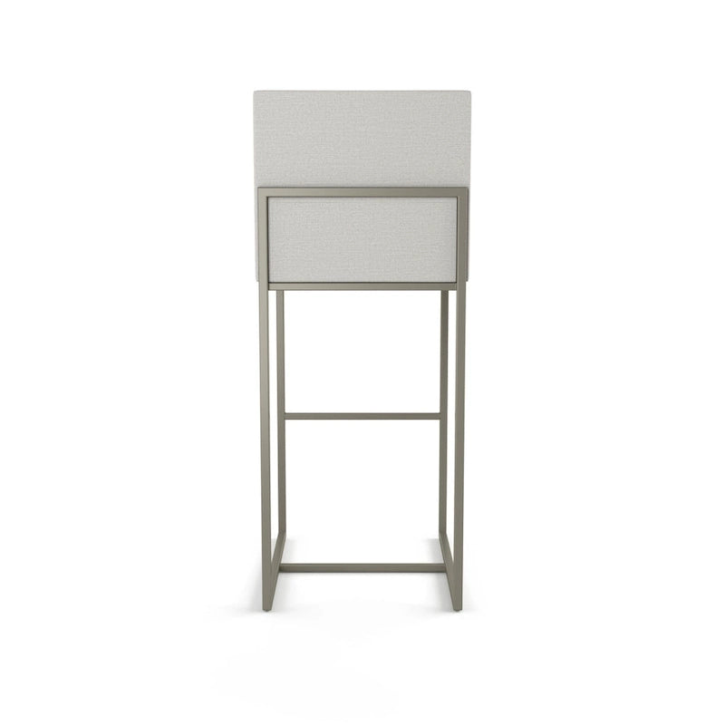 Tabouret de comptoir et de bar rembourré - Capacité de 136 kg (300 lb), structure en métal, assise en polyester avec dossier, hauteur de 69 cm (27 po) ou 79 cm (31 po), fabriqué au Canada