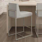 Tabouret de comptoir et de bar rembourré - Capacité de 136 kg (300 lb), structure en métal, assise en polyester avec dossier, hauteur de 69 cm (27 po) ou 79 cm (31 po), fabriqué au Canada