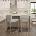 Tabouret de comptoir et de bar rembourré - Capacité de 136 kg (300 lb), structure en métal, assise en polyester avec dossier, hauteur de 69 cm (27 po) ou 79 cm (31 po), fabriqué au Canada