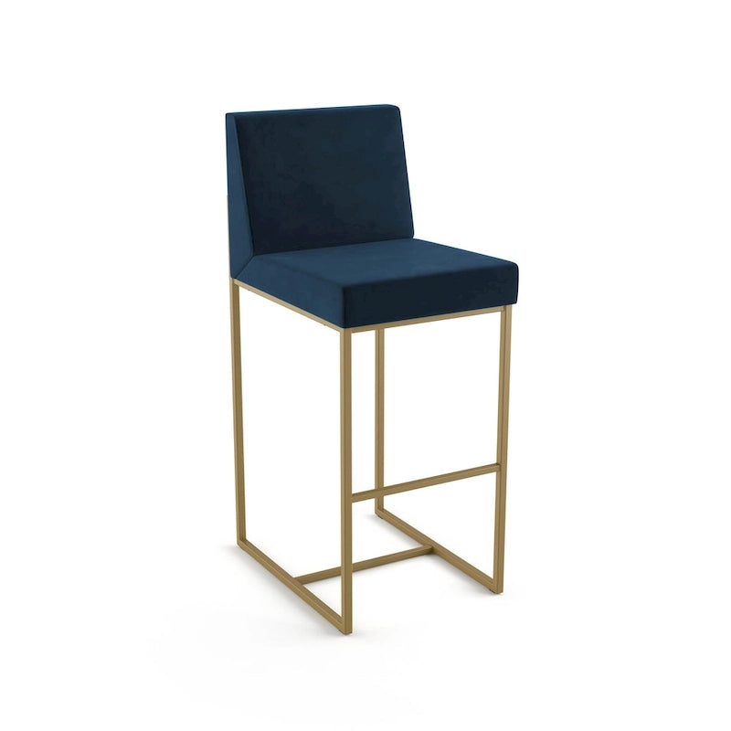 Tabouret de comptoir et de bar rembourré - Capacité de 136 kg (300 lb), structure en métal, assise en polyester avec dossier, hauteur de 69 cm (27 po) ou 79 cm (31 po), fabriqué au Canada