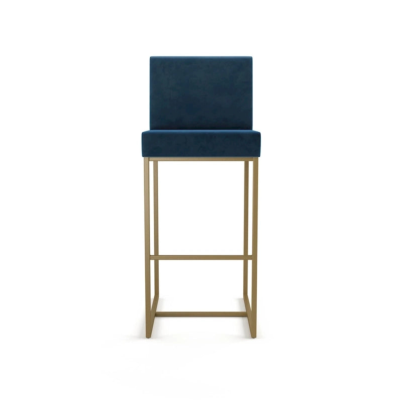 Tabouret de comptoir et de bar rembourré - Capacité de 136 kg (300 lb), structure en métal, assise en polyester avec dossier, hauteur de 69 cm (27 po) ou 79 cm (31 po), fabriqué au Canada
