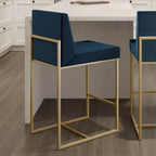 Tabouret de comptoir et de bar rembourré - Capacité de 136 kg (300 lb), structure en métal, assise en polyester avec dossier, hauteur de 69 cm (27 po) ou 79 cm (31 po), fabriqué au Canada