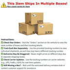 Ensemble de salle à manger 3 pièces 42 po : table à double abattant, 2 chaises à dossier en X, bois d’hévéa massif, plateau en bois de boucher, capacité de charge des chaises : 113 kg (250 lb), plusieurs finitions