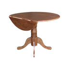 Ensemble de salle à manger 3 pièces 42 po : table à double abattant, 2 chaises à dossier en X, bois d’hévéa massif, plateau en bois de boucher, capacité de charge des chaises : 113 kg (250 lb), plusieurs finitions