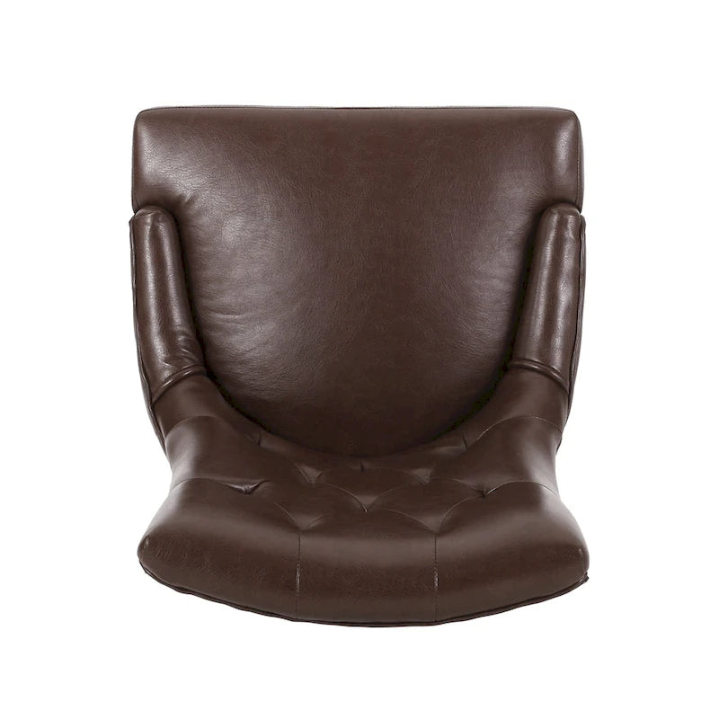 Ensemble de 2 chaises de salle à manger capitonnées - Coutures en losange, accoudoirs inclinés, pieds en hévéa, revêtement en tissu, 55 cm (L) x 91 cm (H), style contemporain, plusieurs coloris