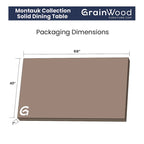 Table de salle à manger en pin massif de 160 cm (6 couverts), finition vieillie à la main, bois renouvelable, style rustique, 100 % pin, hauteur 75 cm (29,5 po), montage facile, grain naturel