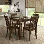 DH Basic Tranditional Solid Wood 5-Piece Dining Table Set by Denhour