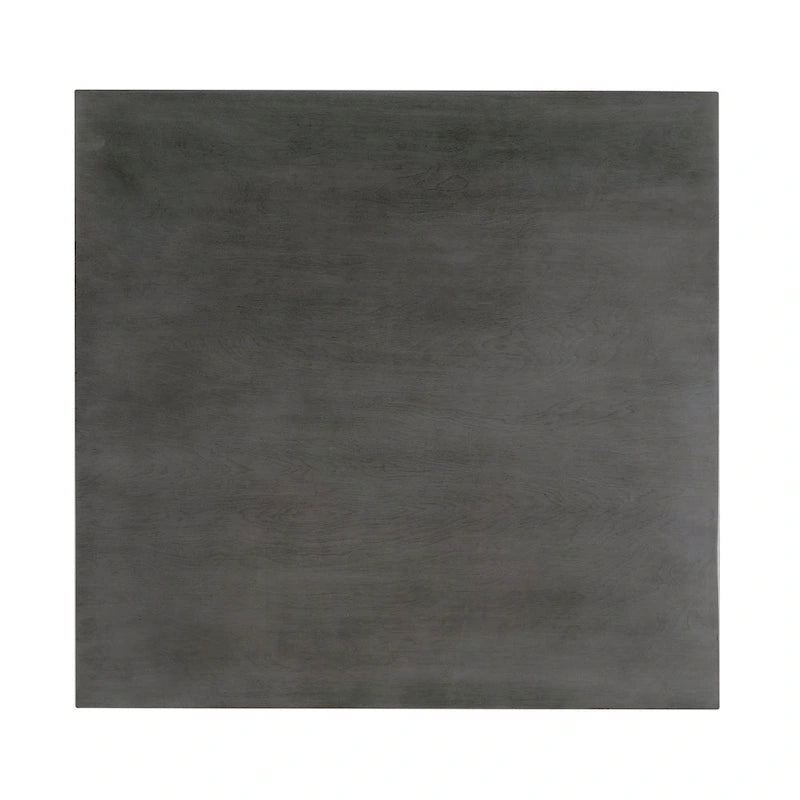 Ensemble de salle à manger 5 pièces - Table carrée de 91 cm, 4 chaises à dossier à lattes, bois massif, placage de bouleau, capacité de charge des chaises : 113 kg, expresso/gris/noyer