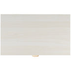 Commode à 3 tiroirs avec panneaux en rotin tressé et poignées en métal - Meuble de rangement pour chambre à coucher en placage texturé