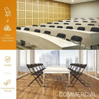 Lot de 4 chaises pliantes en plastique - Capacité de 159 kg, structure en acier, empilables, usage intérieur/extérieur, aucun assemblage requis