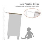 Ensemble de salon 2 pièces - Meuble TV et table basse, plateau motif pierre grise, blanc - 2 tiroirs, 4 portes, capacité de charge de 75 kg