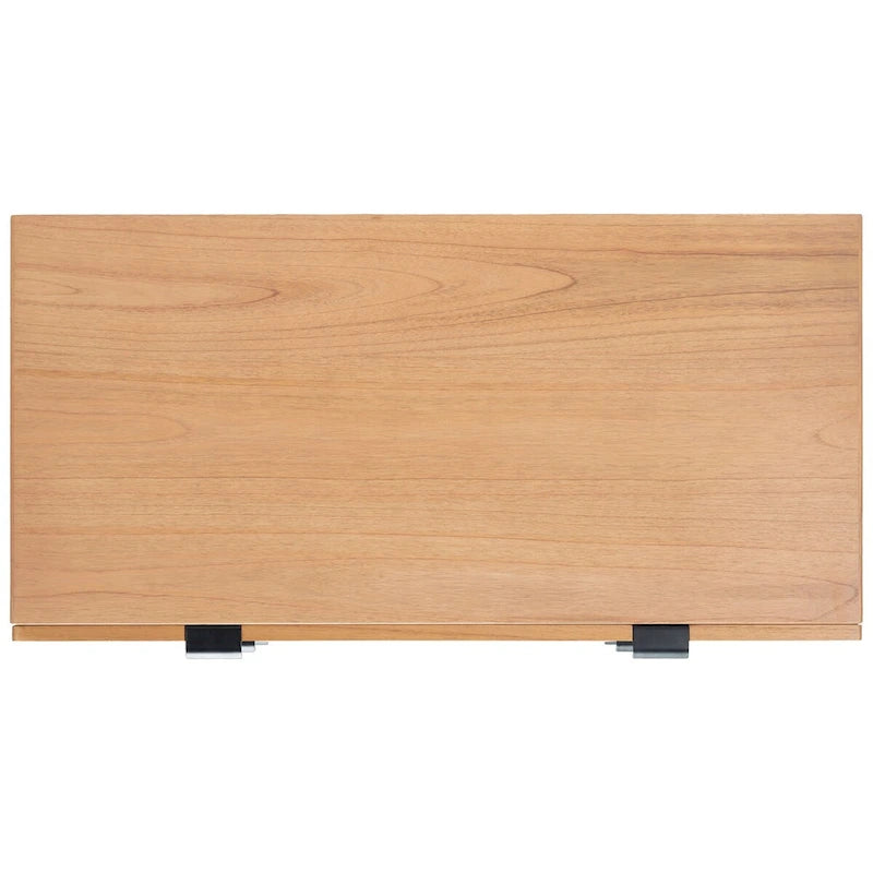 Commode en rotin à 3 tiroirs - 91 cm L x 91 cm H, style moderne du milieu du siècle, style bord de mer, design asymétrique, pieds évasés, grand espace de rangement