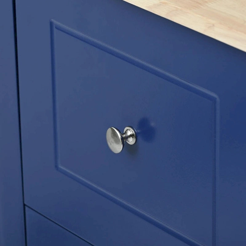 Îlot de cuisine roulant 52,76 po (134 cm) de largeur, plateau en bois massif à abattants, 3 tiroirs, roulettes verrouillables, armoire de rangement, étagère à épices, porte-serviettes, capacité de 72 kg (160 lb), chariot en MDF