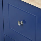 Îlot de cuisine roulant 52,76 po (134 cm) de largeur, plateau en bois massif à abattants, 3 tiroirs, roulettes verrouillables, armoire de rangement, étagère à épices, porte-serviettes, capacité de 72 kg (160 lb), chariot en MDF