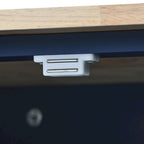 Îlot de cuisine roulant 52,76 po (134 cm) de largeur, plateau en bois massif à abattants, 3 tiroirs, roulettes verrouillables, armoire de rangement, étagère à épices, porte-serviettes, capacité de 72 kg (160 lb), chariot en MDF