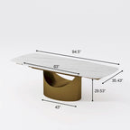 Table de salle à manger extensible de 160 à 240 cm - Plateau en pierre frittée de 12 mm, piètement en U, capacité de charge de 136 kg, 6 à 10 couverts, acier au carbone bronze, style moderne