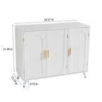 Buffet 3 portes - Étagères réglables, charnières à fermeture douce, bois MDF, grand espace de rangement, solution de rangement multi-pièces, montage facile