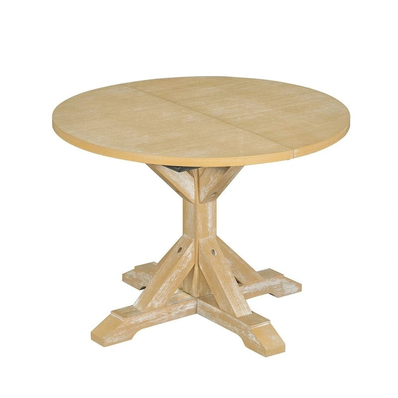 Ensemble de salle à manger 6 pièces : table ovale extensible de 107 à 152 cm, 4 chaises à dossier échelle, banc de 112 cm, bois d’hévéa massif, capacité de 113 kg, style campagnard