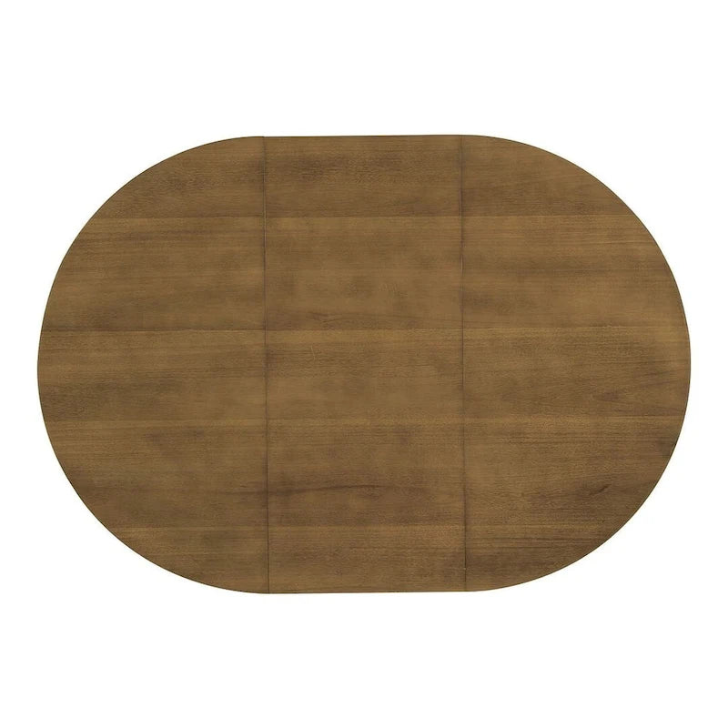 Ensemble de salle à manger 6 pièces : table ovale extensible de 107 à 152 cm, 4 chaises à dossier échelle, banc de 112 cm, bois d’hévéa massif, capacité de 113 kg, style campagnard